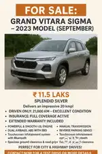 Maruti Suzuki Grand Vitara 2023 Petrol 21000 Km Driven.

#SeroiusBuyer