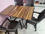 Foldable Dining table with 4 chairs