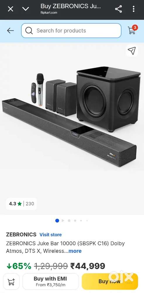 Zebronics sound bar