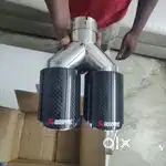 Akrapovic dual exhaust tip carbon fibre