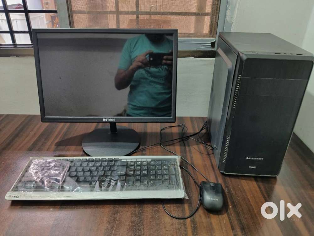 Computer with keyboard and mouse