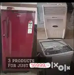 Haier Washing Machine, LG fridge, Bajaj Cooler