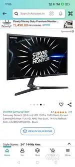 Samsung Curved gaming monitor 1080p 144hz full hd