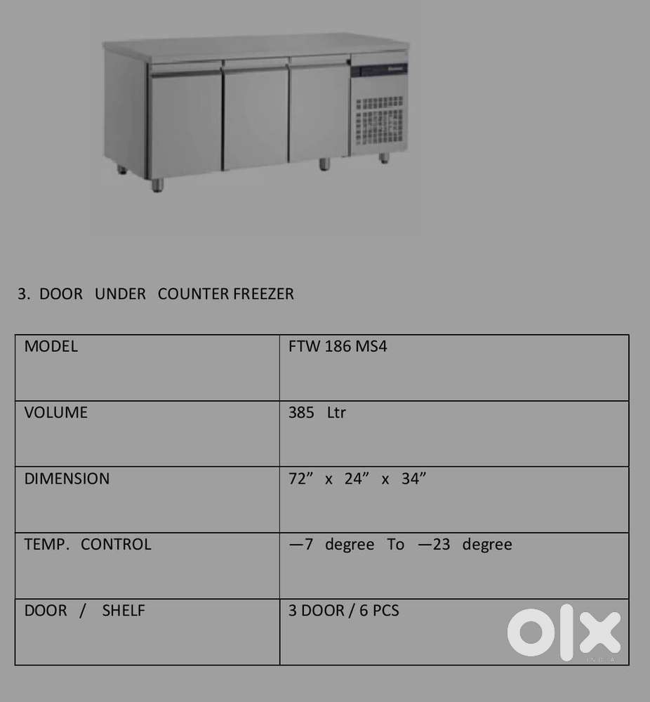 Under Counter Fridge and Freezer