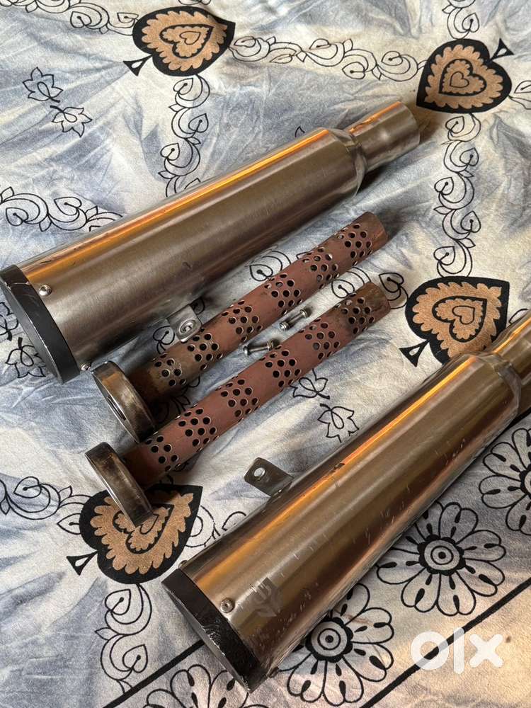 SS motocorp exhaust 2*2 fat can with custom db killers