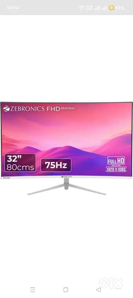 Zebronics ,32 inch curved display monitor