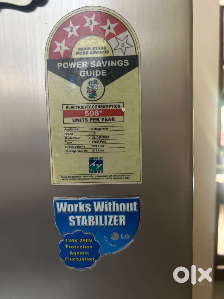 LG 350 ltr 4 star refrigerator