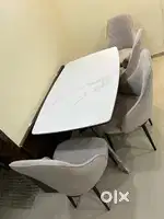 New large dining table with cushion chairs