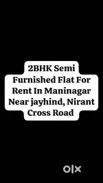 Maninagar 2BHK Semi Furnished Flat For Rent In Maninagar