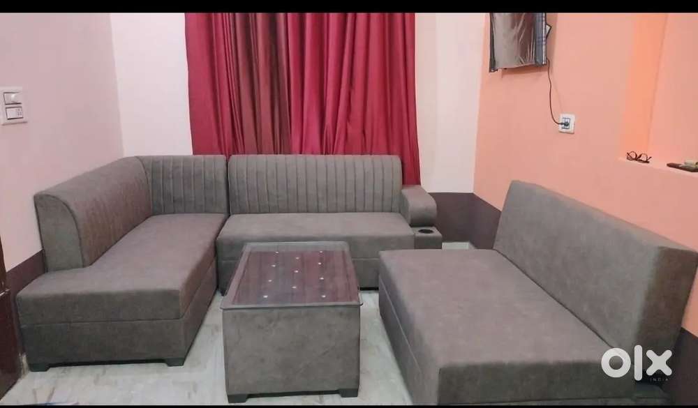 L sape sofa with convertible bed