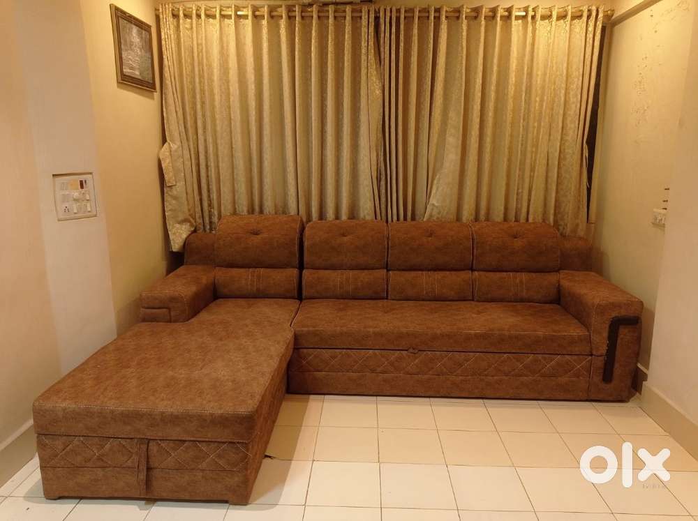 Premium L-Shaped Sofa cum Bed Set