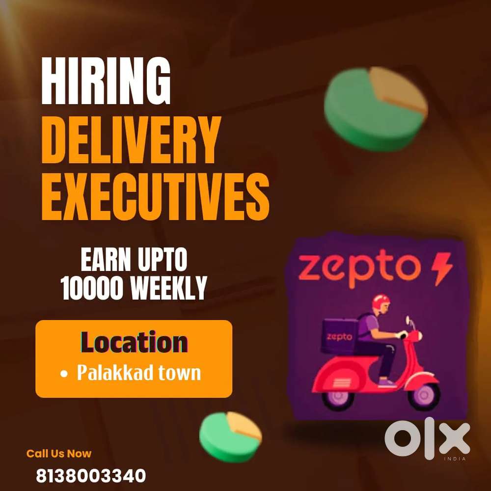 Wanted delivery executives for Zepto delivery hub @ Palakkad town