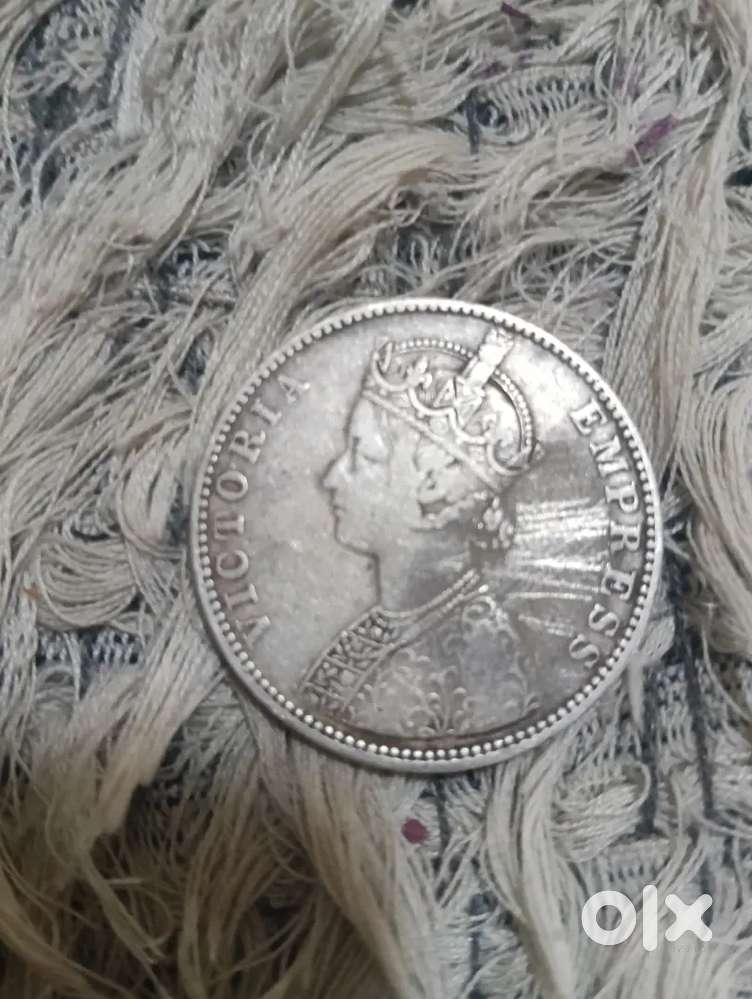 One rupee india coin in1891