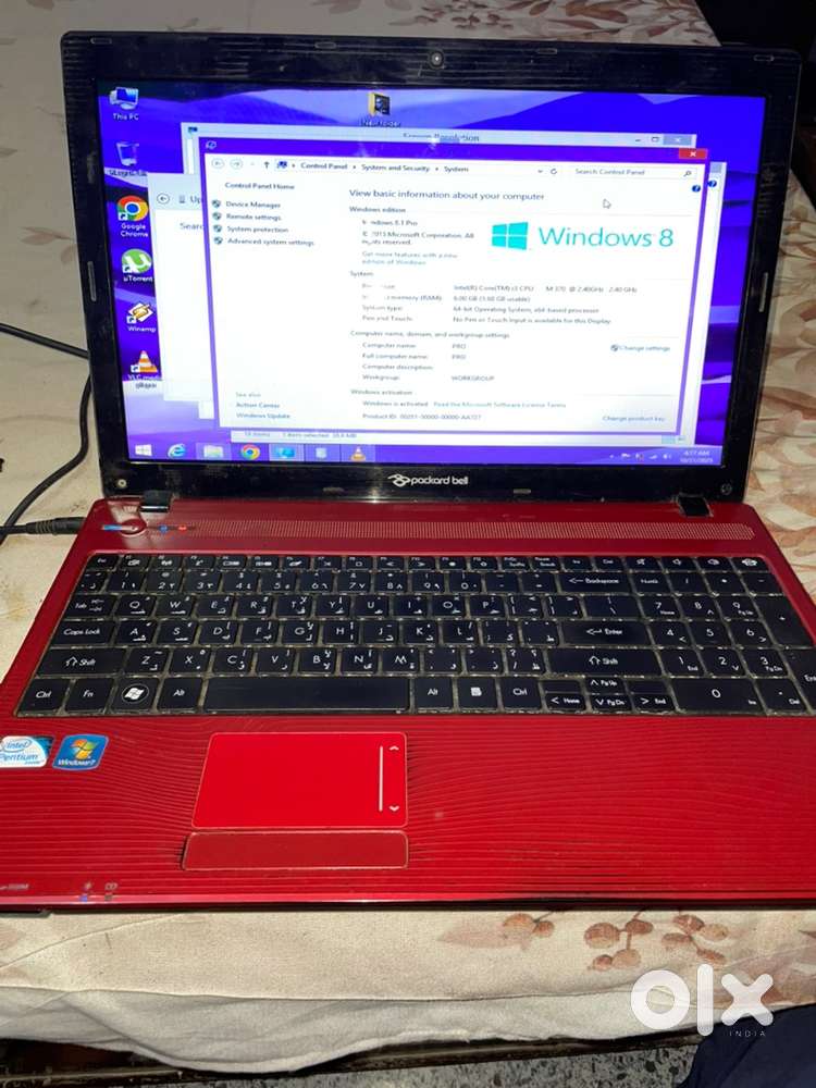 Laptop puckard bell intel i3 4 gbram 500 gb hhd full warking condition