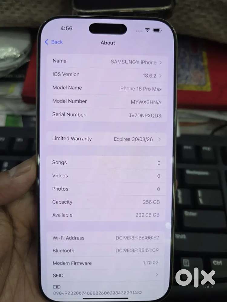 Apple I phone 16promax desert titanium 6month brand new condition fix