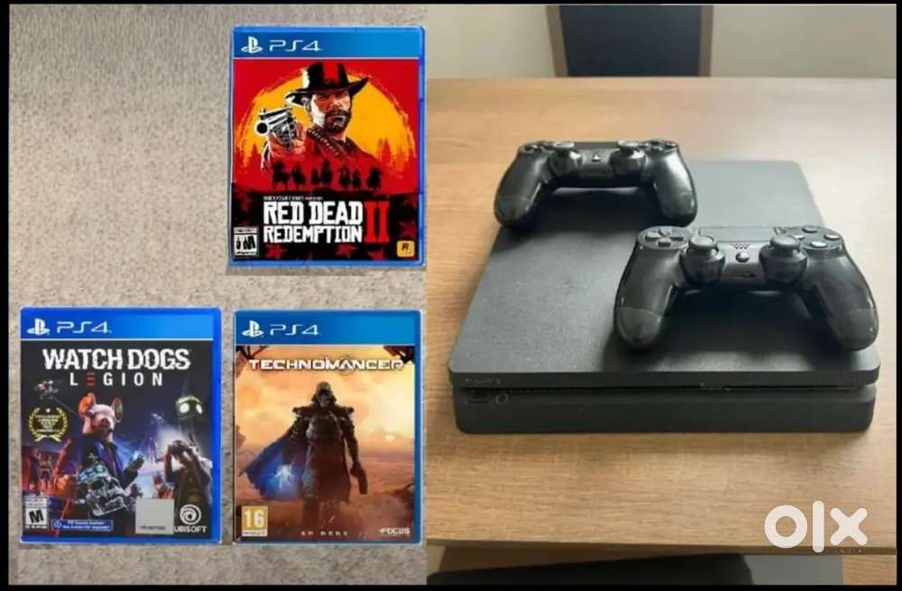 PlayStation 4 PS4 1TB v 10.71 wit 2 Remotes & 3 DVDs, Wires

5m warnty