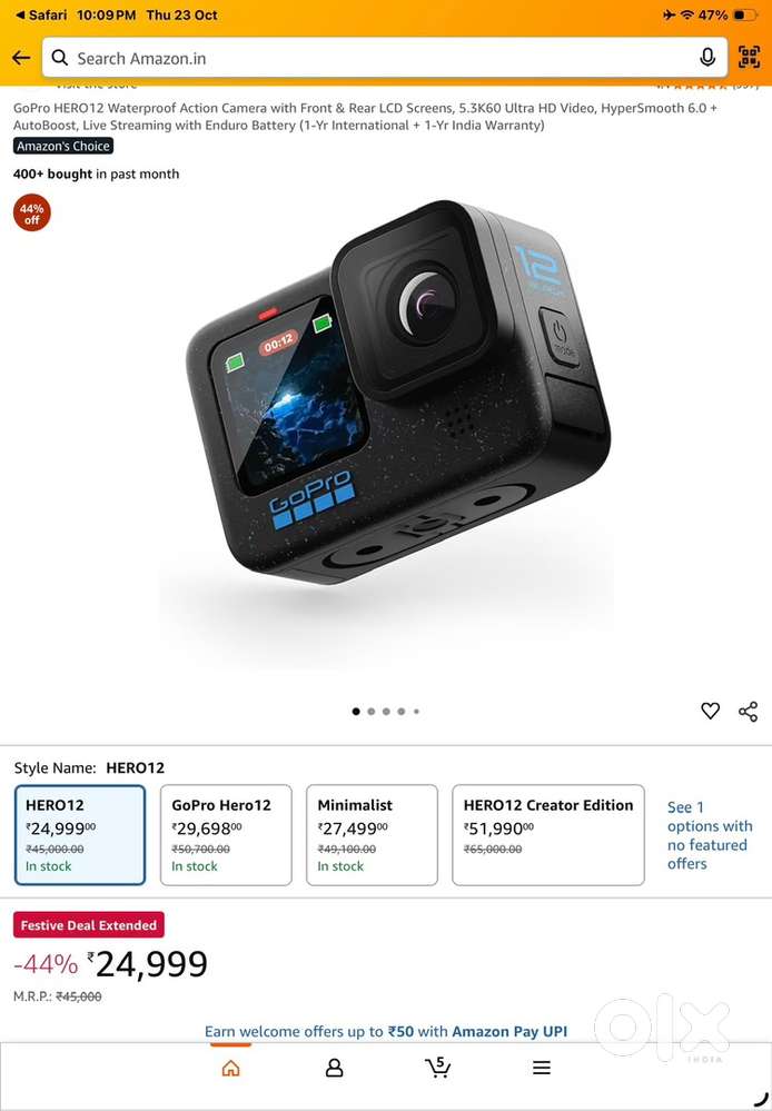 Want to sell my new go pro 11 just 2months old scratchlesss condition