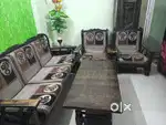 3+1+1 wooden sofa with centre table 2X4 feet