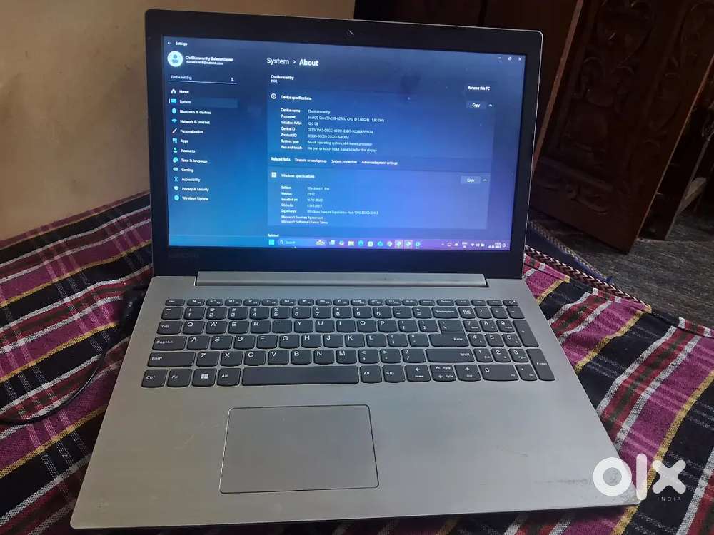 Lenova i5 8th generation, good condition Rs10000