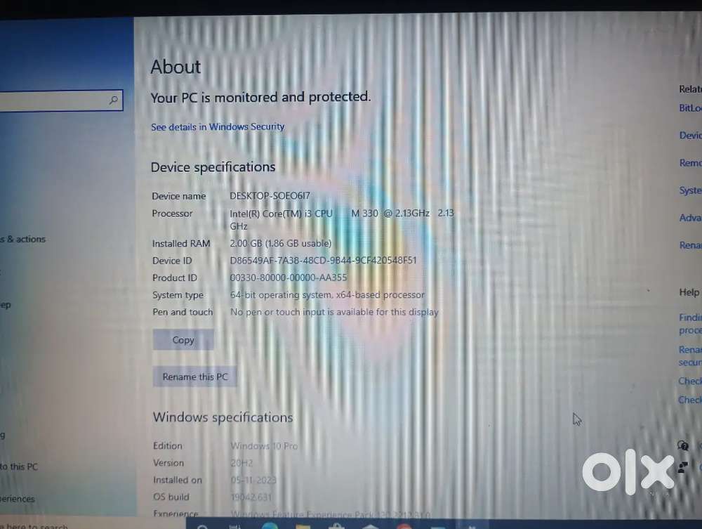 SAMSUNG i3 LAPTOP WITH WINDOWS 10PRO