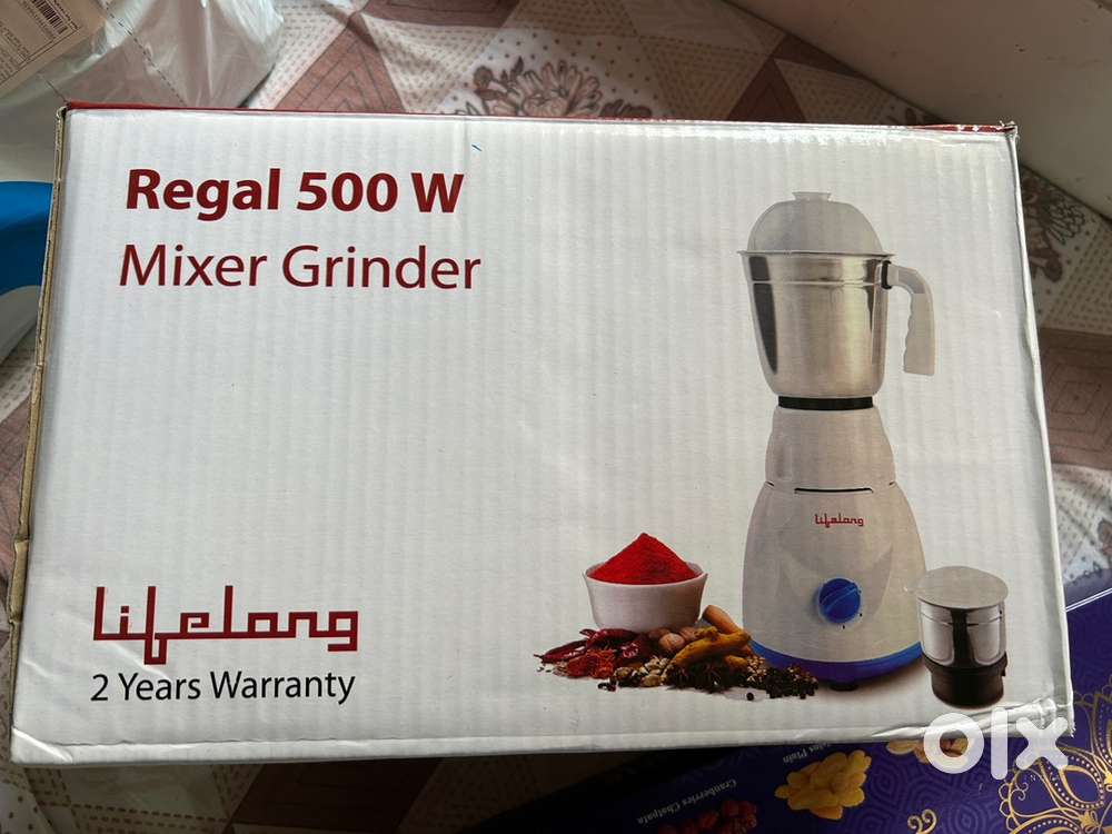 Lifelong Mixer Grinder 500W Blue and White