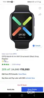 Oppo smart watch 46mm scratch less good condition