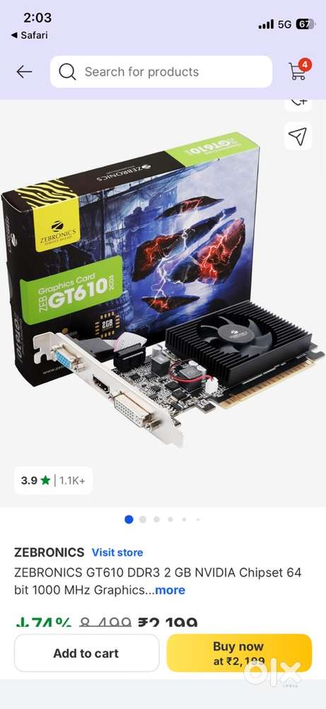 Gt 610 / and / gt 710 (2gb) graphics card urgent sell