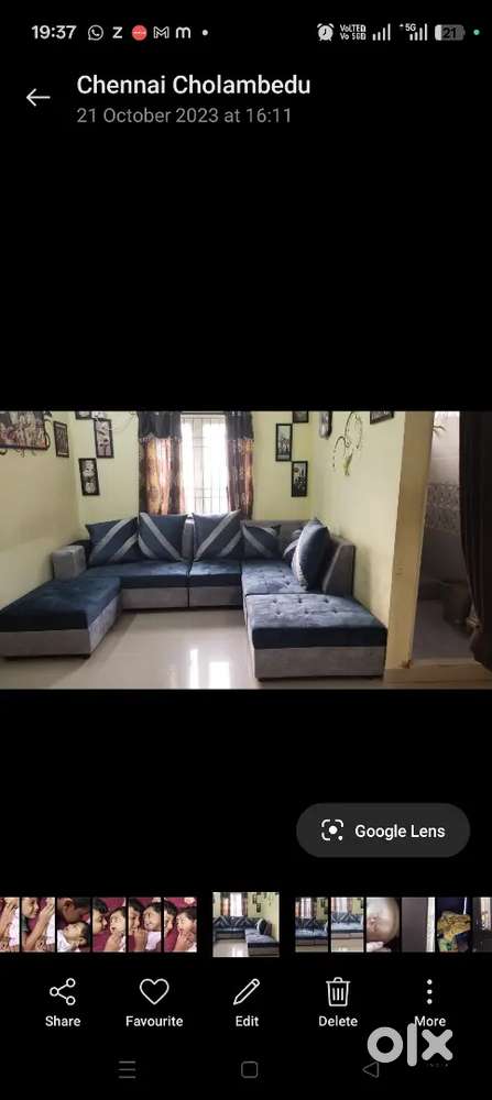 L shape sofa- one year old