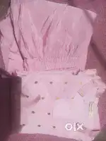 Kurta with pant baby pink color