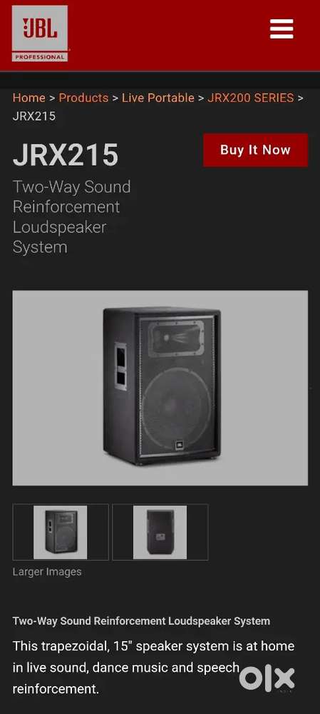 JBL Professional speaker and subwoofer