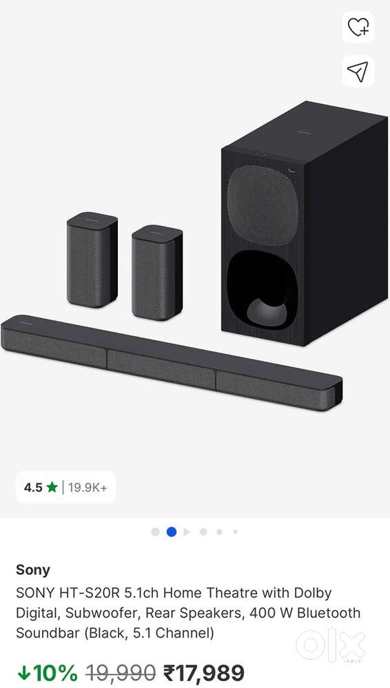 SONY HT-S2OR 5.1ch Home Theatre