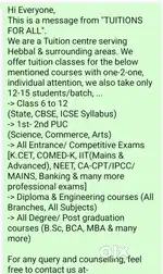 Tuition classes in Rt. Nagar