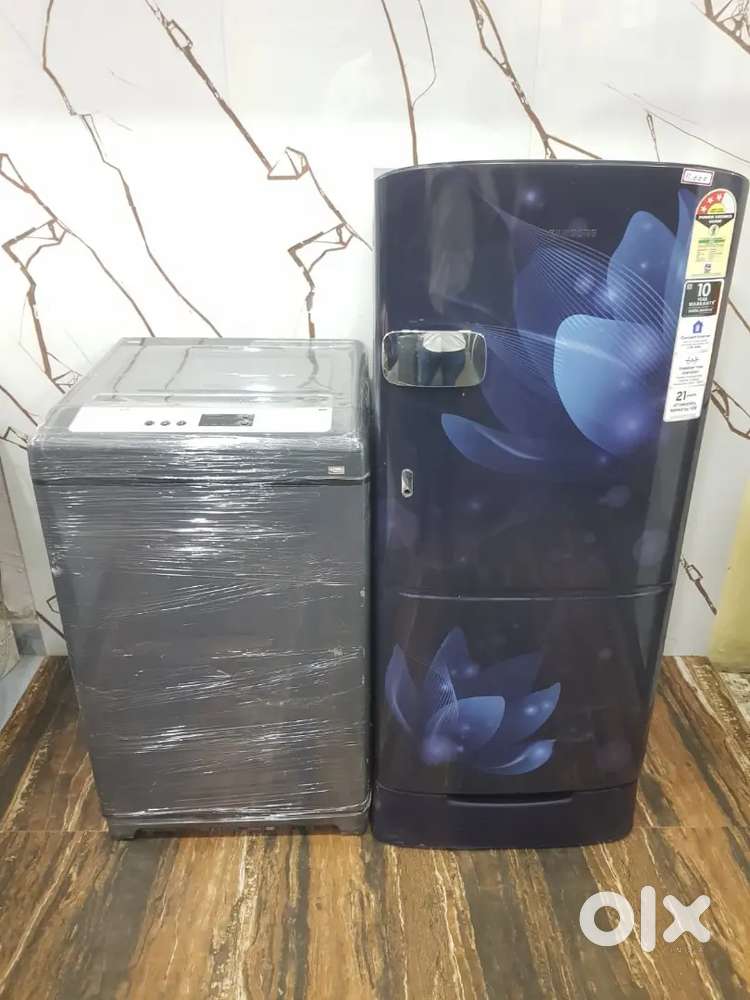 Samsung digital inverter single door refrigerator and washing machine