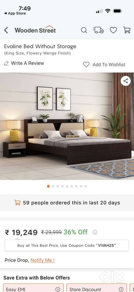 King-Size Bed  and Queen Mattress – Excellent Condition  Great Price!