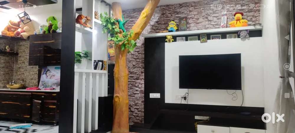 Flat rent with Modular Kitchen semi furnished