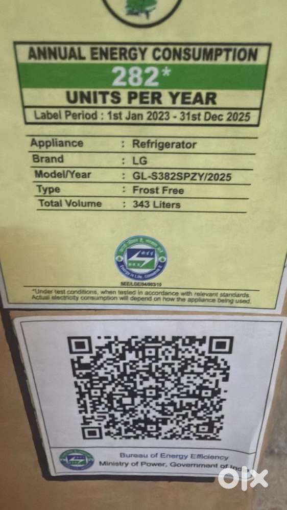 LG Brand new Refrigerator frost free 343 Lt