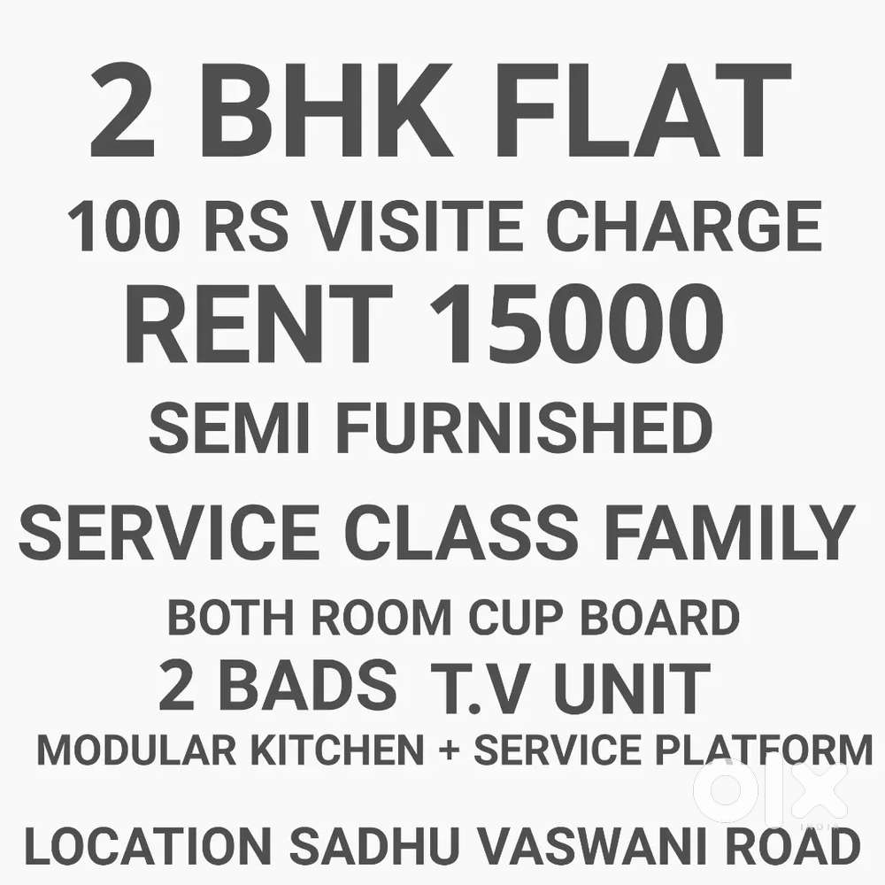 2 BHK ONLY GOVERMENT OR COMPANY OFFICER IT SECTor