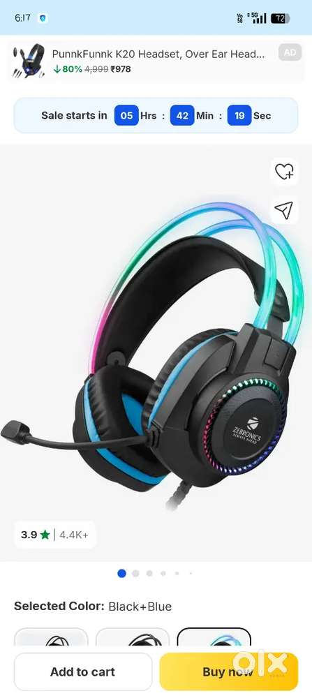 Zebronics Mike headphone