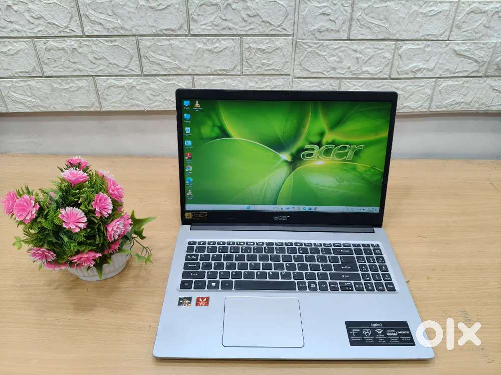 Acer Aspire Slim Laptop/Amd Ryzen 5/Pure silver/8GB Ram Fresh Look