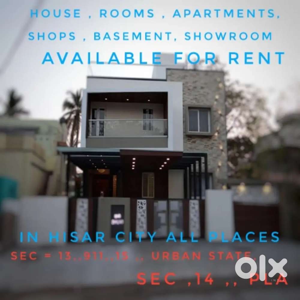 Rental work, available houses and apartments in all hisar city