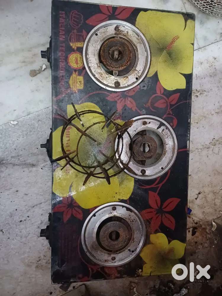 3 burmer heavy gas chulah imported auto lighter