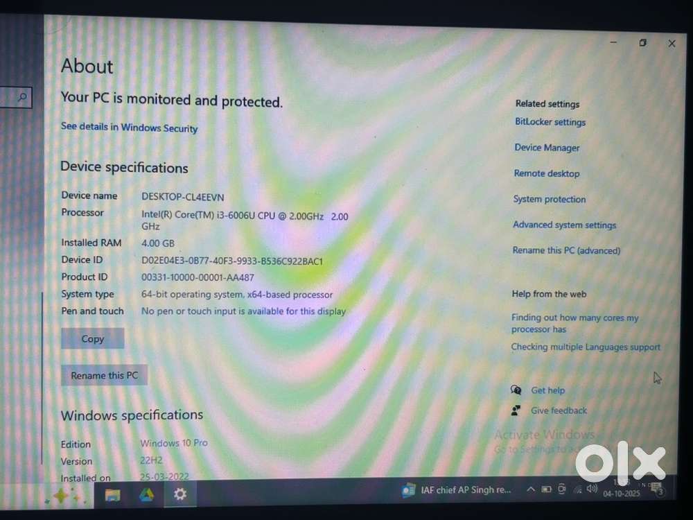 Laptop hp 22 h2