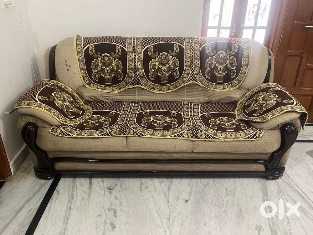 7 seater beige colour sofa