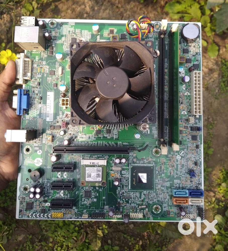 HP H61 motherboard with wifi, Pentium G2020, 2GB ram & Cpu cooler-1155