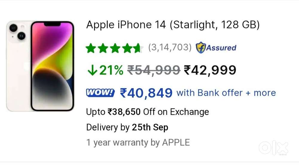 Seel pack iphone 14 (128gb)