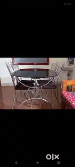 Glass dinning table black colour