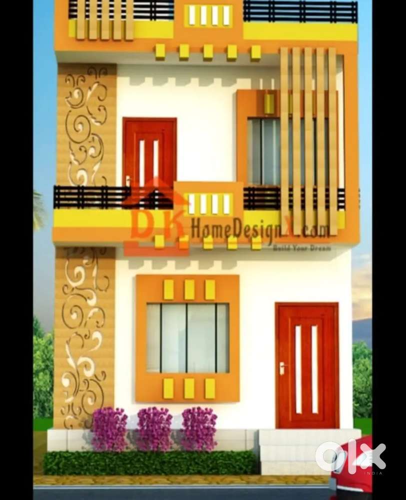 मिलेनियम सिटी गेट से 1200 मी पश्चिम बिल्कुल नया मकान है 450 एरिया