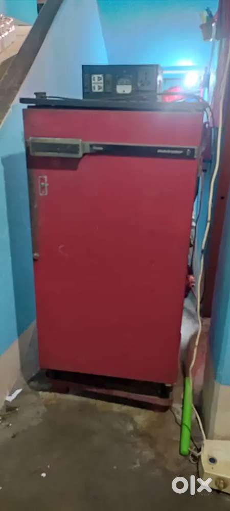 Red old refrigeretor