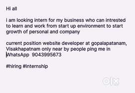 Website development internship