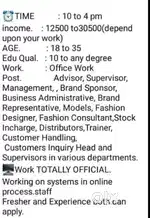 As a receptionist and CSR